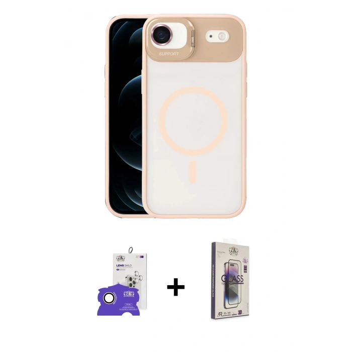 MARSİLYAN™- iPhone 17 Air Kılıf Yadigar Asil Koleksiyonu - Siyah Bilvis 3D Cam Ekran Koruyucu + Bilvis Titan Kamera Lens - GD