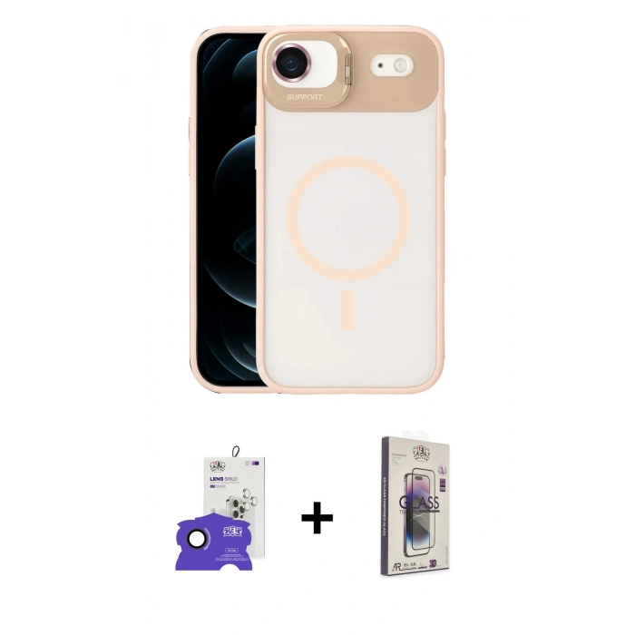 MARSİLYAN™- iPhone 17 Air Kılıf Yadigar Asil Koleksiyonu - Siyah Bilvis 3D Cam Ekran Koruyucu + Bilvis Titan Kamera Lens - SH