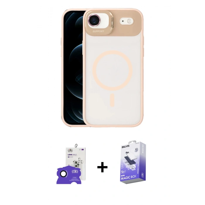 MARSİLYAN™- iPhone 17 Air Kılıf Yadigar Asil Koleksiyonu - Siyah Bilvis 5in1 5D Magic Hayalet Cam Ekran Koruyucu + Bilvis Titan Kamera Lens - LT