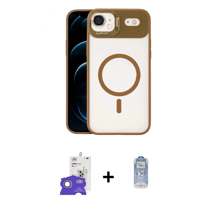 MARSİLYAN™- iPhone 17 Air Kılıf Yadigar Asil Koleksiyonu - Siyah Joko Magic 5D Cam + Bilvis Titan Kamera Lens - GS