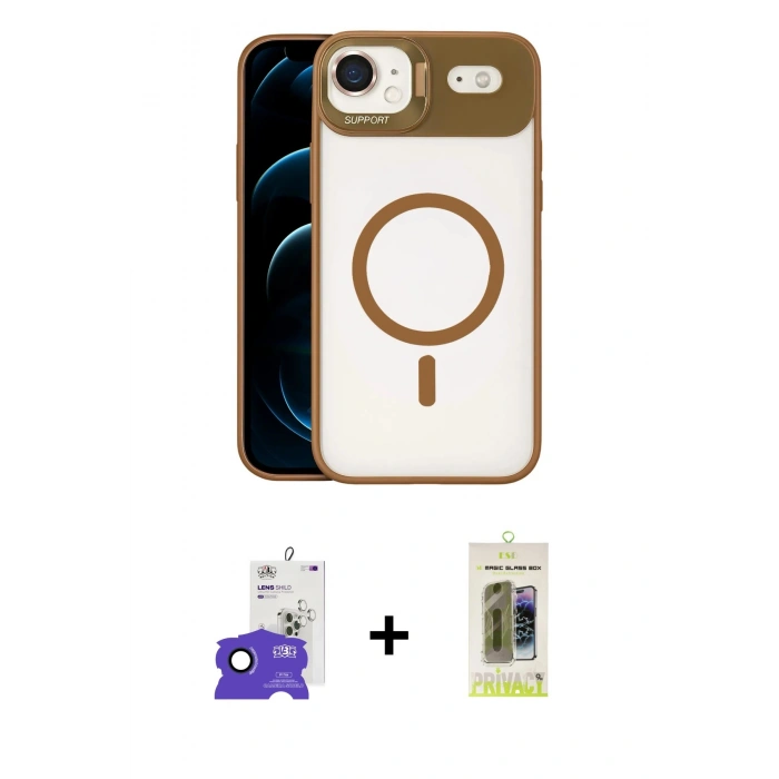 MARSİLYAN™- iPhone 17 Air Kılıf Yadigar Asil Koleksiyonu - Siyah Joko Magic 5D Hayalet Cam + Lacivert Bilvis Titan Kamera Lens