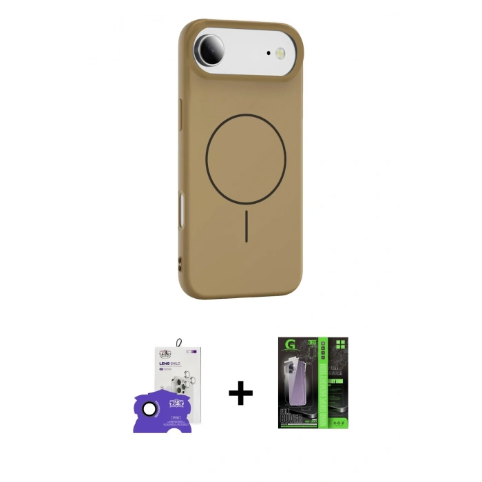 MARSİLYAN™- iPhone 17 Air Kılıf Yankı Form Serisi - Şeffaf 360 Full Body Arka Koruyucu + Bilvis Titan Kamera Lens - SH