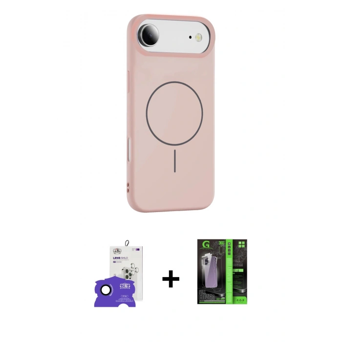 MARSİLYAN™- iPhone 17 Air Kılıf Yankı Form Serisi - Şeffaf 360 Full Body Arka Koruyucu + Bilvis Titan Kamera Lens - LT