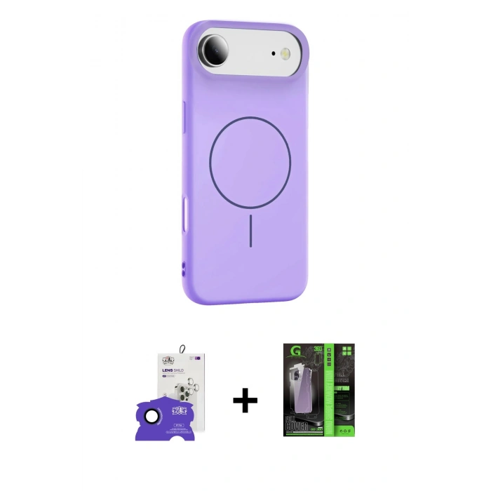 MARSİLYAN™- iPhone 17 Air Kılıf Yankı Form Serisi - Şeffaf 360 Full Body Arka Koruyucu + Bilvis Titan Kamera Lens - LT