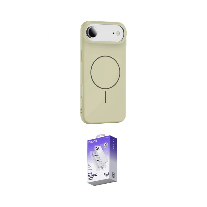MARSİLYAN™- iPhone 17 Air Kılıf Yankı Form Serisi - Siyah Bilvis 5in1 3D Magic Cam Ekran Koruyucu