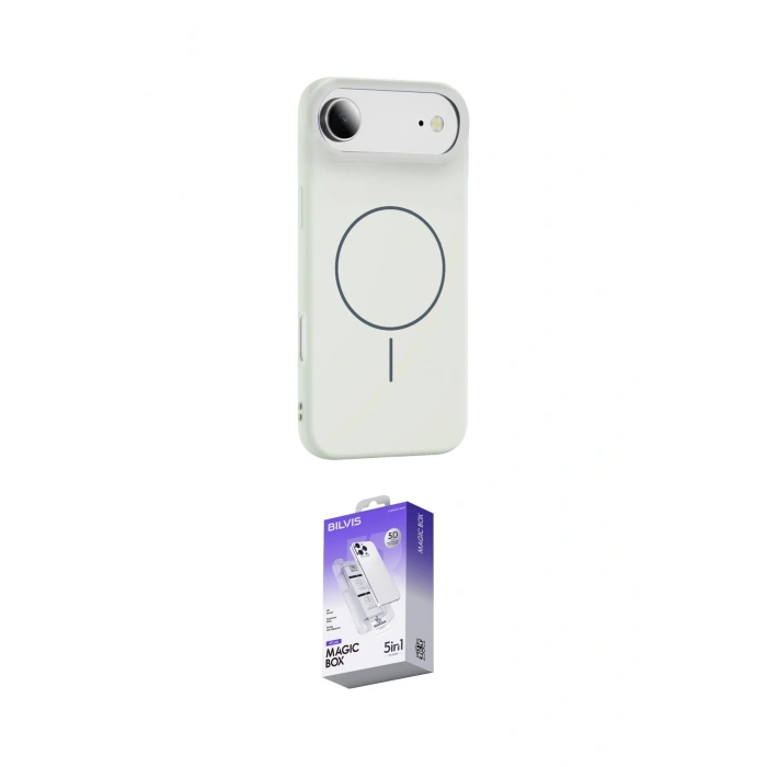 MARSİLYAN™- iPhone 17 Air Kılıf Yankı Form Serisi - Siyah Bilvis 5in1 3D Magic Cam Ekran Koruyucu