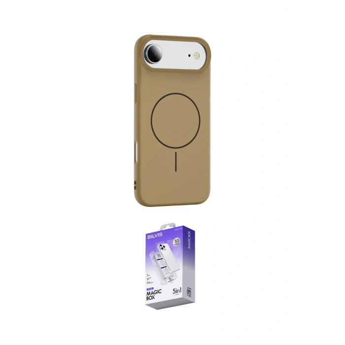 MARSİLYAN™- iPhone 17 Air Kılıf Yankı Form Serisi - Siyah Bilvis 5in1 3D Magic Cam Ekran Koruyucu