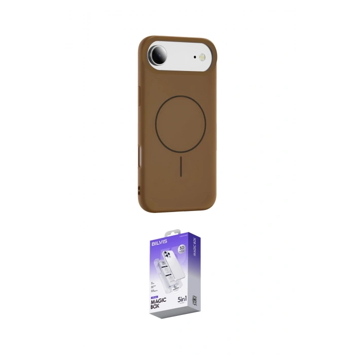 MARSİLYAN™- iPhone 17 Air Kılıf Yankı Form Serisi - Siyah Bilvis 5in1 3D Magic Cam Ekran Koruyucu