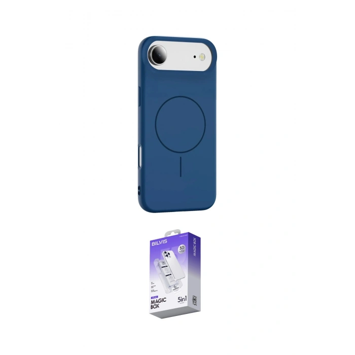 MARSİLYAN™- iPhone 17 Air Kılıf Yankı Form Serisi - Siyah Bilvis 5in1 3D Magic Cam Ekran Koruyucu
