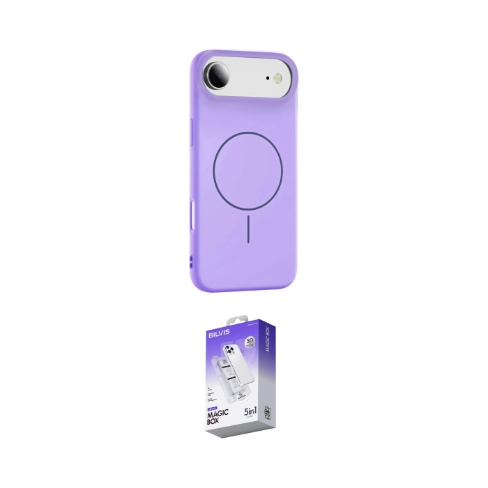 MARSİLYAN™- iPhone 17 Air Kılıf Yankı Form Serisi - Siyah Bilvis 5in1 3D Magic Cam Ekran Koruyucu