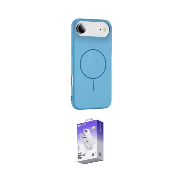 MARSİLYAN™- iPhone 17 Air Kılıf Yankı Form Serisi - Siyah Bilvis 5in1 3D Magic Cam Ekran Koruyucu