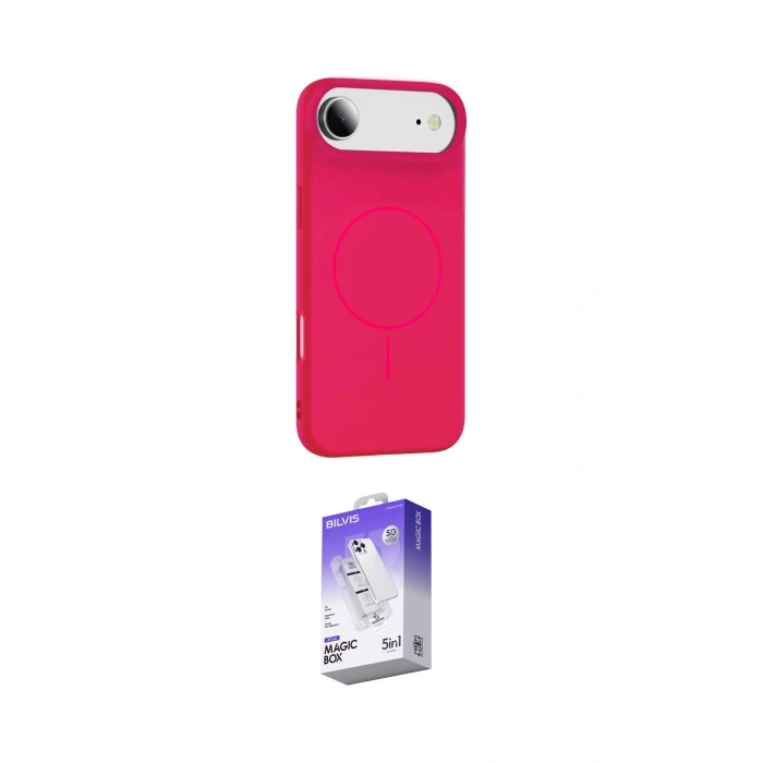 MARSİLYAN™- iPhone 17 Air Kılıf Yankı Form Serisi - Siyah Bilvis 5in1 3D Magic Cam Ekran Koruyucu