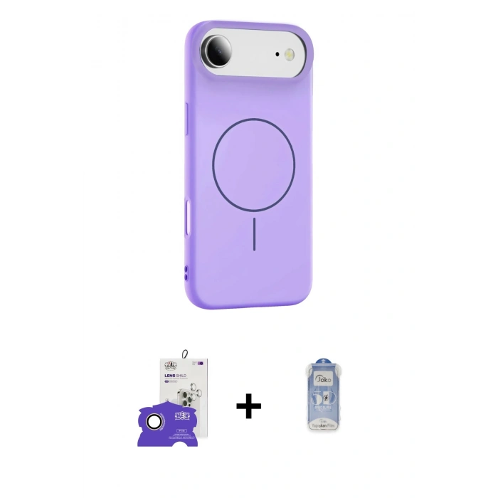 MARSİLYAN™- iPhone 17 Air Kılıf Yankı Form Serisi - Siyah Joko Magic 5D Cam + Bilvis Titan Kamera Lens - GD