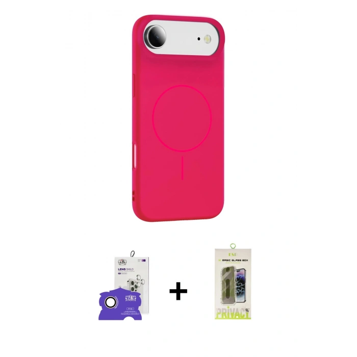 MARSİLYAN™- iPhone 17 Air Kılıf Yankı Form Serisi - Siyah Joko Magic 5D Hayalet Cam + Bilvis Titan Kamera Lens - GD