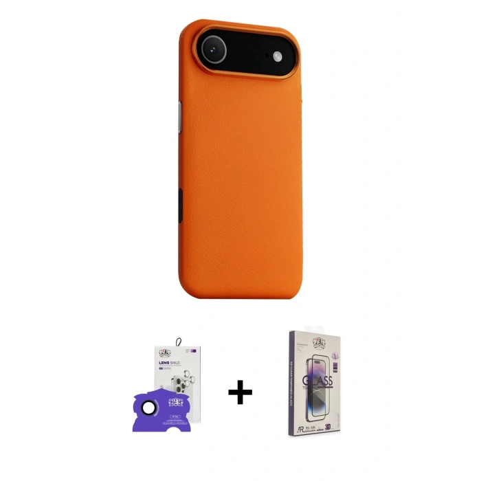 MARSİLYAN™- iPhone 17 Air Kılıf Zirve Modern Prime - Siyah Bilvis 3D Cam Ekran Koruyucu + Bilvis Titan Kamera Lens - LT