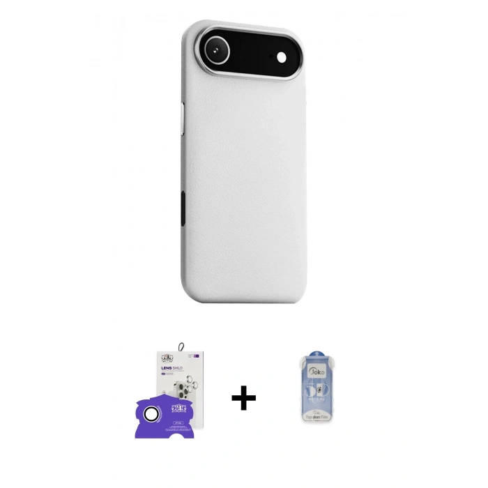 MARSİLYAN™- iPhone 17 Air Kılıf Zirve Modern Prime - Siyah Joko Magic 5D Cam + Bilvis Titan Kamera Lens - GS