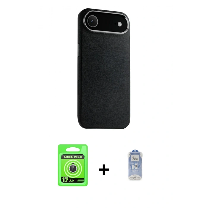 MARSİLYAN™- iPhone 17 Air Kılıf Zirve Modern Prime - Siyah Joko Magic 5D Cam + Raze Metal Kamera Lens - GS