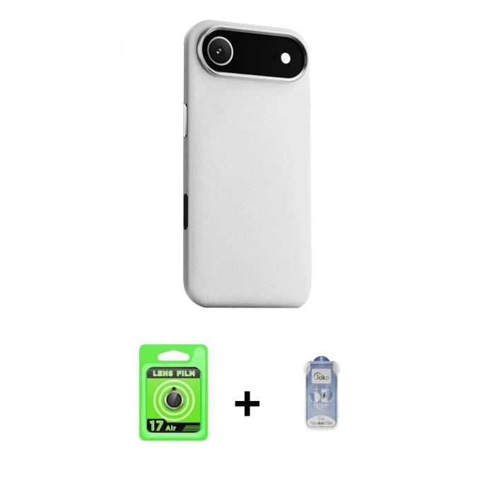 MARSİLYAN™- iPhone 17 Air Kılıf Zirve Modern Prime - Siyah Joko Magic 5D Cam + Raze Metal Kamera Lens - GD