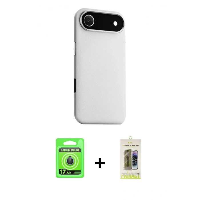 MARSİLYAN™- iPhone 17 Air Kılıf Zirve Modern Prime - Siyah Joko Magic 5D Hayalet Cam + Raze Metal Kamera Lens - MI