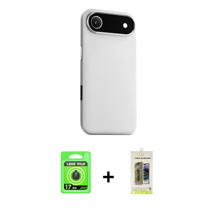 MARSİLYAN™- iPhone 17 Air Kılıf Zirve Modern Prime - Siyah Joko Magic 5D Hayalet Cam + Raze Metal Kamera Lens - SH