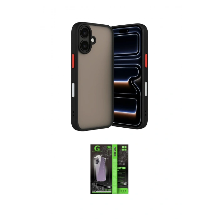 MARSİLYAN™- iPhone 17 Kılıf Ahenk Çizgi Serisi - Şeffaf 360 Full Body Arka Koruyucu