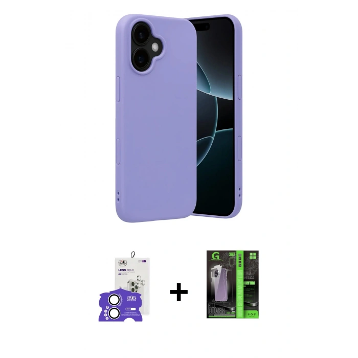 MARSİLYAN™- iPhone 17 Kılıf Ahenk Serisi - Şeffaf 360 Full Body Arka Koruyucu + Bilvis Titan Kamera Lens - GS