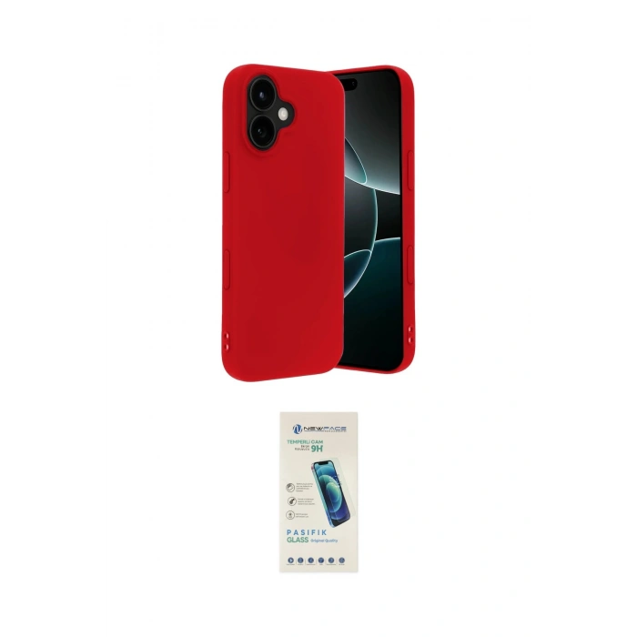 MARSİLYAN™- iPhone 17 Kılıf Ahenk Serisi - Şeffaf Pasifik Cam Ekran Koruyucu