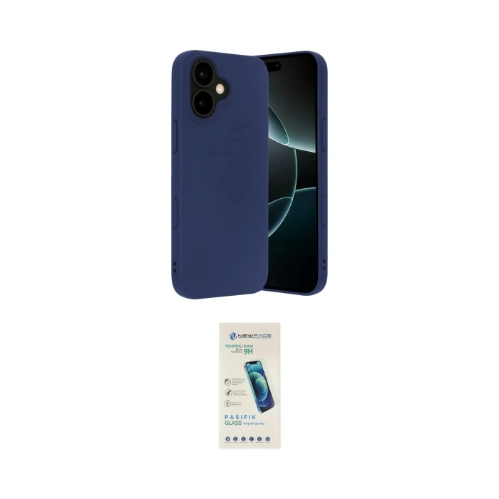 MARSİLYAN™- iPhone 17 Kılıf Ahenk Serisi - Şeffaf Pasifik Cam Ekran Koruyucu