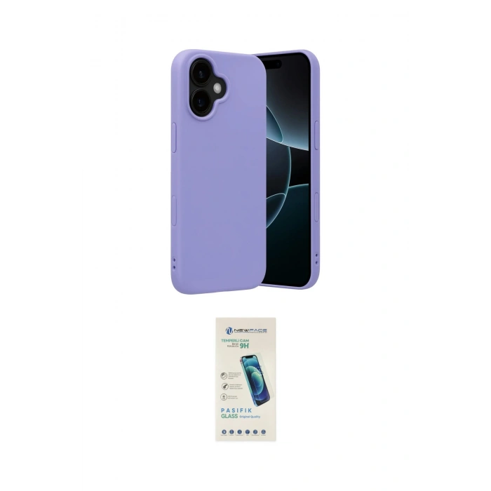 MARSİLYAN™- iPhone 17 Kılıf Ahenk Serisi - Şeffaf Pasifik Cam Ekran Koruyucu