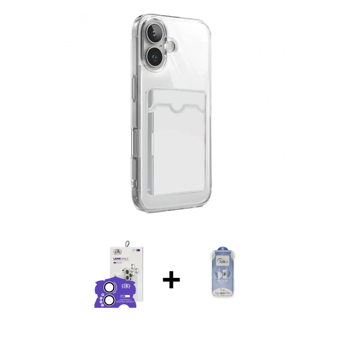 MARSİLYAN™- iPhone 17 Kılıf Doruk Klasik Koleksiyonu - Siyah Joko Magic 5D Cam + Bilvis Titan Kamera Lens - LA