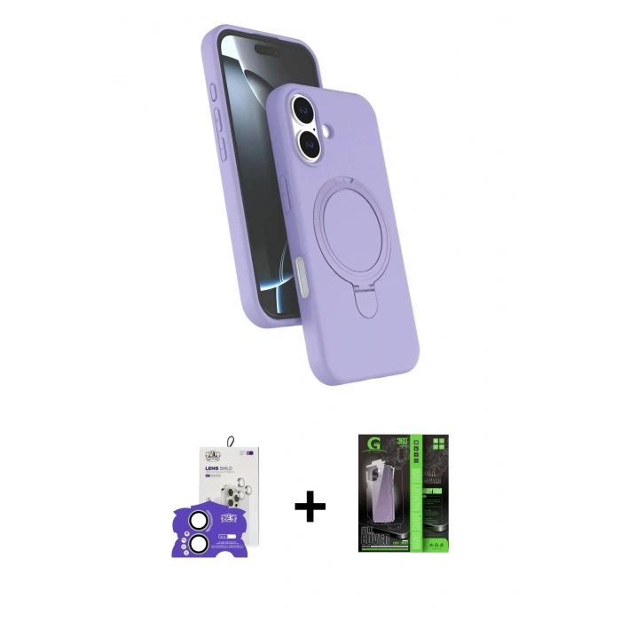 MARSİLYAN™- iPhone 17 Kılıf İz Işık Koleksiyonu - Şeffaf 360 Full Body Arka Koruyucu + Bilvis Titan Kamera Lens - AKYL