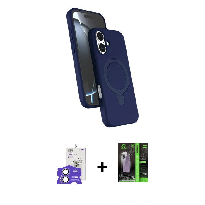 MARSİLYAN™- iPhone 17 Kılıf İz Işık Koleksiyonu - Şeffaf 360 Full Body Arka Koruyucu + Bilvis Titan Kamera Lens - AKYL
