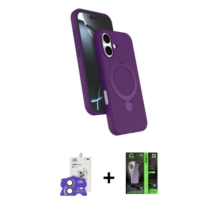 MARSİLYAN™- iPhone 17 Kılıf İz Işık Koleksiyonu - Şeffaf 360 Full Body Arka Koruyucu + Bilvis Titan Kamera Lens - AKYL