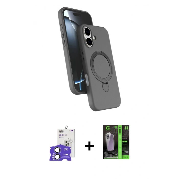 MARSİLYAN™- iPhone 17 Kılıf İz Işık Koleksiyonu - Şeffaf 360 Full Body Arka Koruyucu + Bilvis Titan Kamera Lens - AKYL