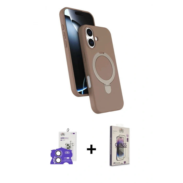 MARSİLYAN™- iPhone 17 Kılıf İz Işık Koleksiyonu - Siyah Bilvis 3D Cam Ekran Koruyucu + Bilvis Titan Kamera Lens - LA
