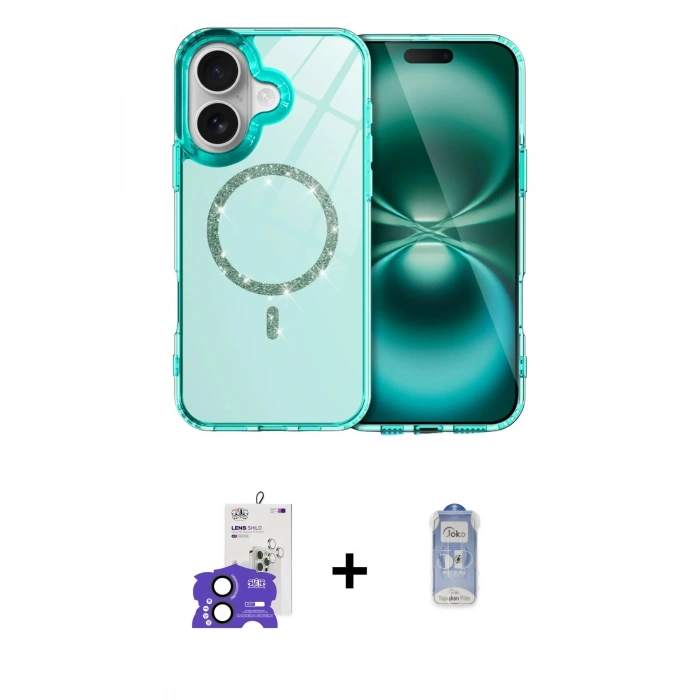 MARSİLYAN™- iPhone 17 Kılıf Kıvılcım Form Prime - Siyah Joko Magic 5D Cam + Bilvis Titan Kamera Lens - SH