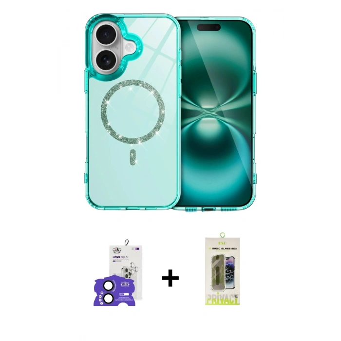 MARSİLYAN™- iPhone 17 Kılıf Kıvılcım Form Prime - Siyah Joko Magic 5D Hayalet Cam + Siyah Bilvis Titan Kamera Lens
