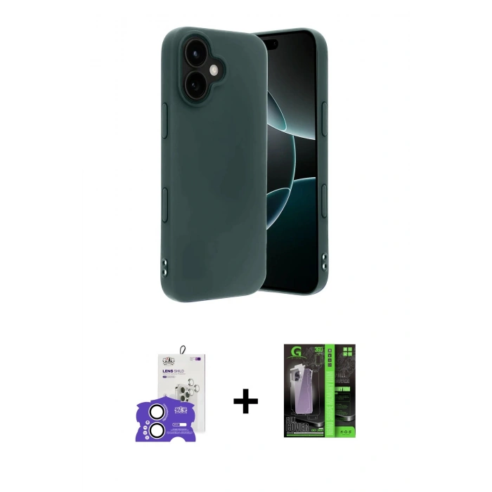 MARSİLYAN™- iPhone 17 Kılıf Kozmos Yansıma Özel Seri - Şeffaf 360 Full Body Arka Koruyucu + Bilvis Titan Kamera Lens - GS