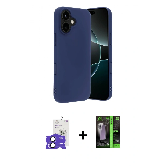 MARSİLYAN™- iPhone 17 Kılıf Kozmos Yansıma Özel Seri - Şeffaf 360 Full Body Arka Koruyucu + Bilvis Titan Kamera Lens - SH