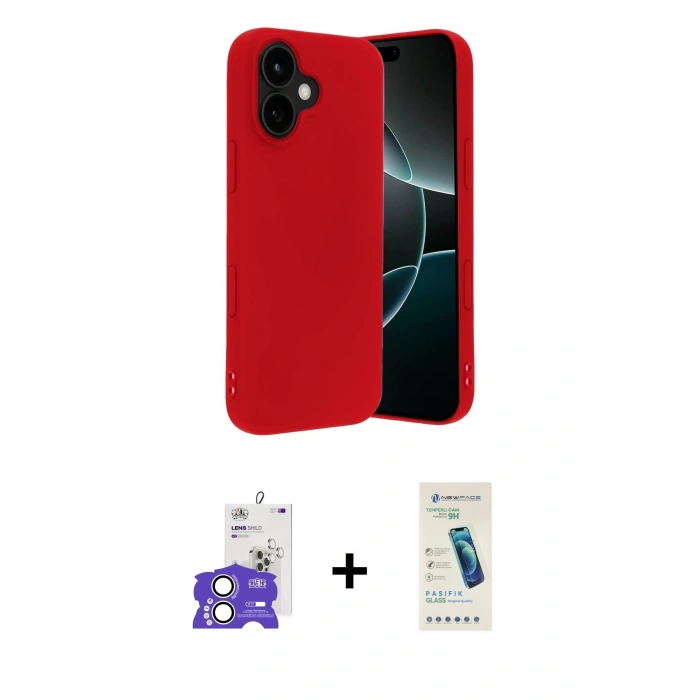 MARSİLYAN™- iPhone 17 Kılıf Kozmos Yansıma Özel Seri - Şeffaf Pasifik Cam Ekran Koruyucu + Bilvis Titan Kamera Lens - GS