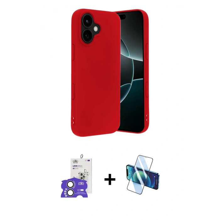 MARSİLYAN™- iPhone 17 Kılıf Kozmos Yansıma Özel Seri - Siyah 3D Antistatik Cam Ekran Koruyucu + Bilvis Titan Kamera Lens - AKYL