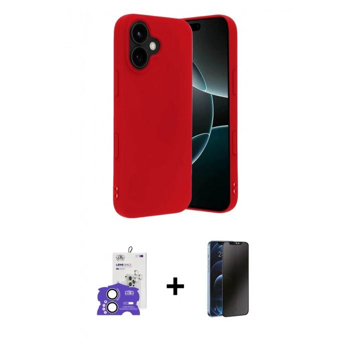 MARSİLYAN™- iPhone 17 Kılıf Kozmos Yansıma Özel Seri - Siyah 3D Antistatik Hayalet Cam Ekran Koruyucu + Bilvis Titan Kamera Lens - AKYL