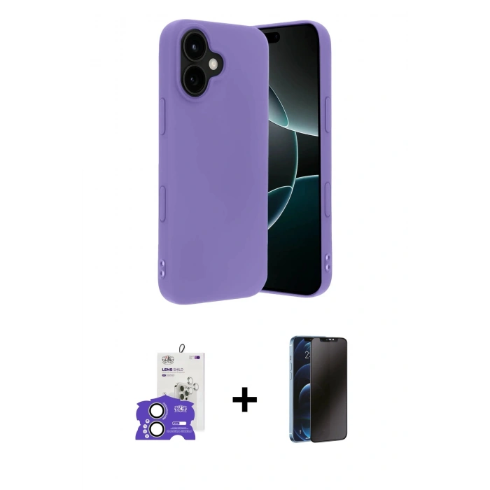 MARSİLYAN™- iPhone 17 Kılıf Kozmos Yansıma Özel Seri - Siyah 3D Antistatik Hayalet Cam Ekran Koruyucu + Bilvis Titan Kamera Lens - AKYL