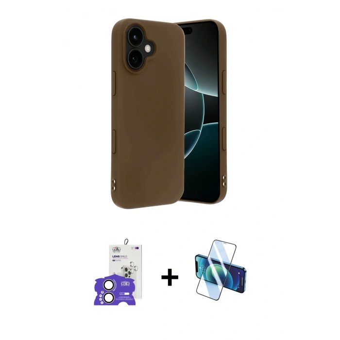 MARSİLYAN™- iPhone 17 Kılıf Kozmos Yansıma Özel Seri - Siyah 3D Antistatik Seramik Nano Ekran Koruyucu + Bilvis Titan Kamera Lens - AKYL
