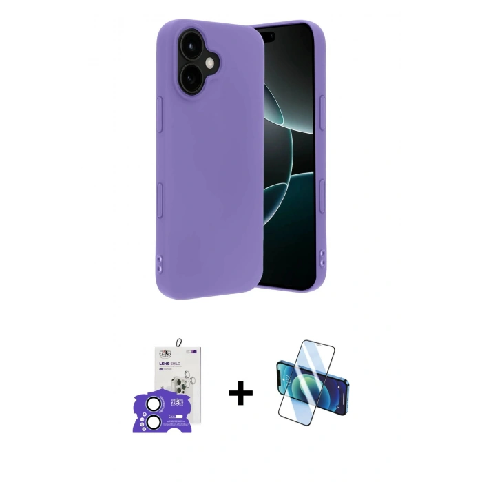 MARSİLYAN™- iPhone 17 Kılıf Kozmos Yansıma Özel Seri - Siyah 3D Antistatik Seramik Nano Ekran Koruyucu + Bilvis Titan Kamera Lens - AKMI