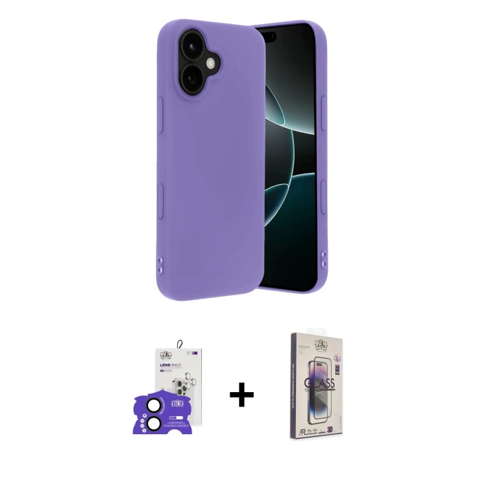 MARSİLYAN™- iPhone 17 Kılıf Kozmos Yansıma Özel Seri - Siyah Bilvis 3D Cam Ekran Koruyucu + Bilvis Titan Kamera Lens - SH
