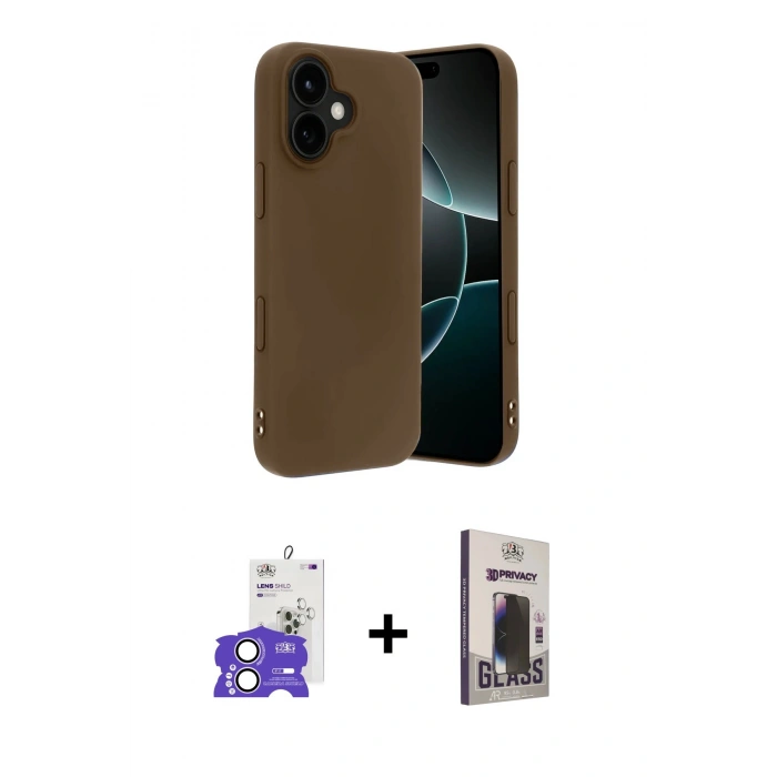 MARSİLYAN™- iPhone 17 Kılıf Kozmos Yansıma Özel Seri - Siyah Bilvis Hayalet Cam Ekran Koruyucu + Bilvis Titan Kamera Lens - LA
