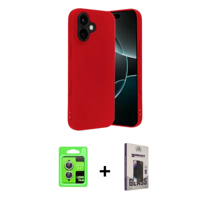 MARSİLYAN™- iPhone 17 Kılıf Kozmos Yansıma Özel Seri - Siyah Bilvis Hayalet Cam Ekran Koruyucu + Raze Metal Kamera Lens - GS