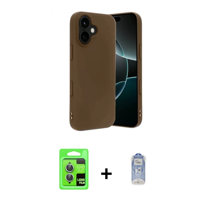 MARSİLYAN™- iPhone 17 Kılıf Kozmos Yansıma Özel Seri - Siyah Joko Magic 5D Cam + Raze Metal Kamera Lens - AKMI