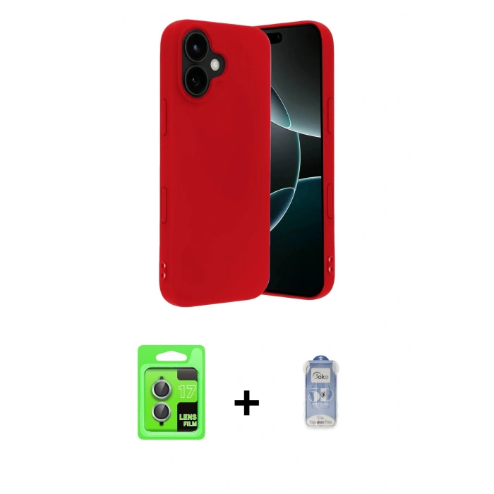 MARSİLYAN™- iPhone 17 Kılıf Kozmos Yansıma Özel Seri - Siyah Joko Magic 5D Cam + Raze Metal Kamera Lens - AKMI